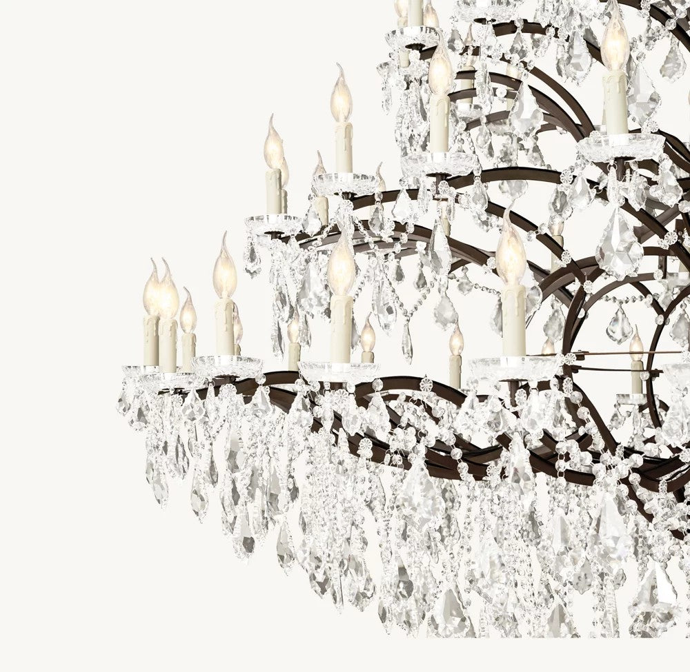 Rococo Revival Crystal Round Chandelier 101"