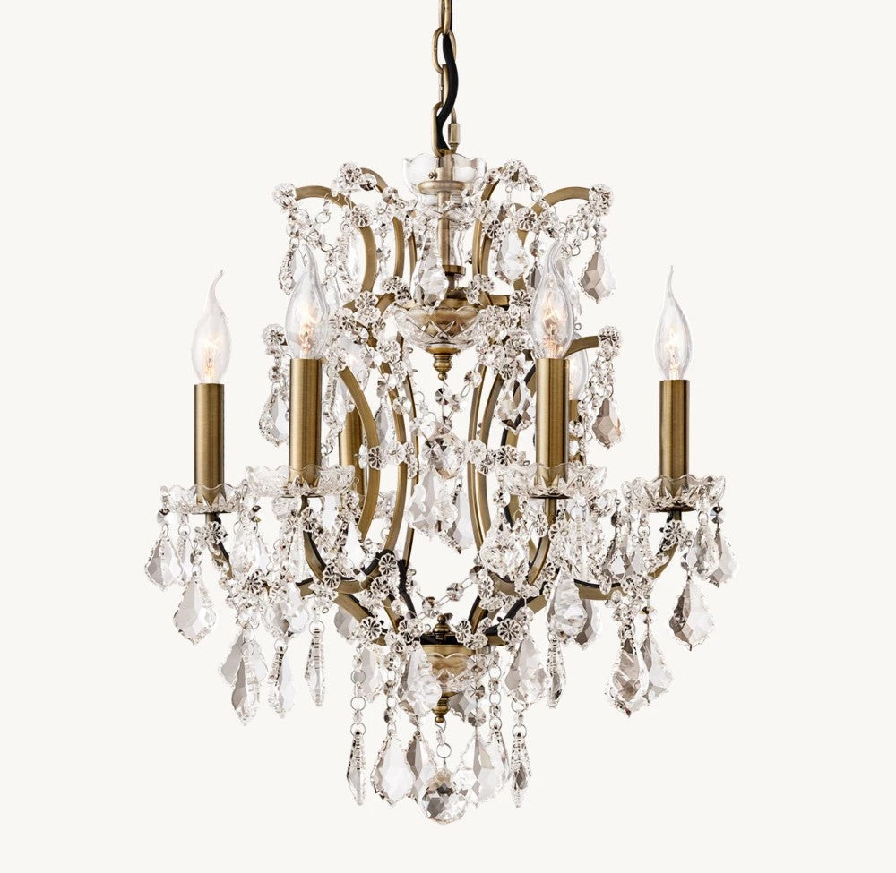 Rococo Revival Crystal Round Chandelier 18"