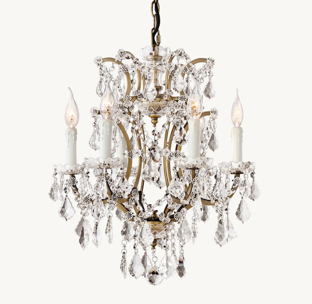 Rococo Revival Crystal Round Chandelier 18"