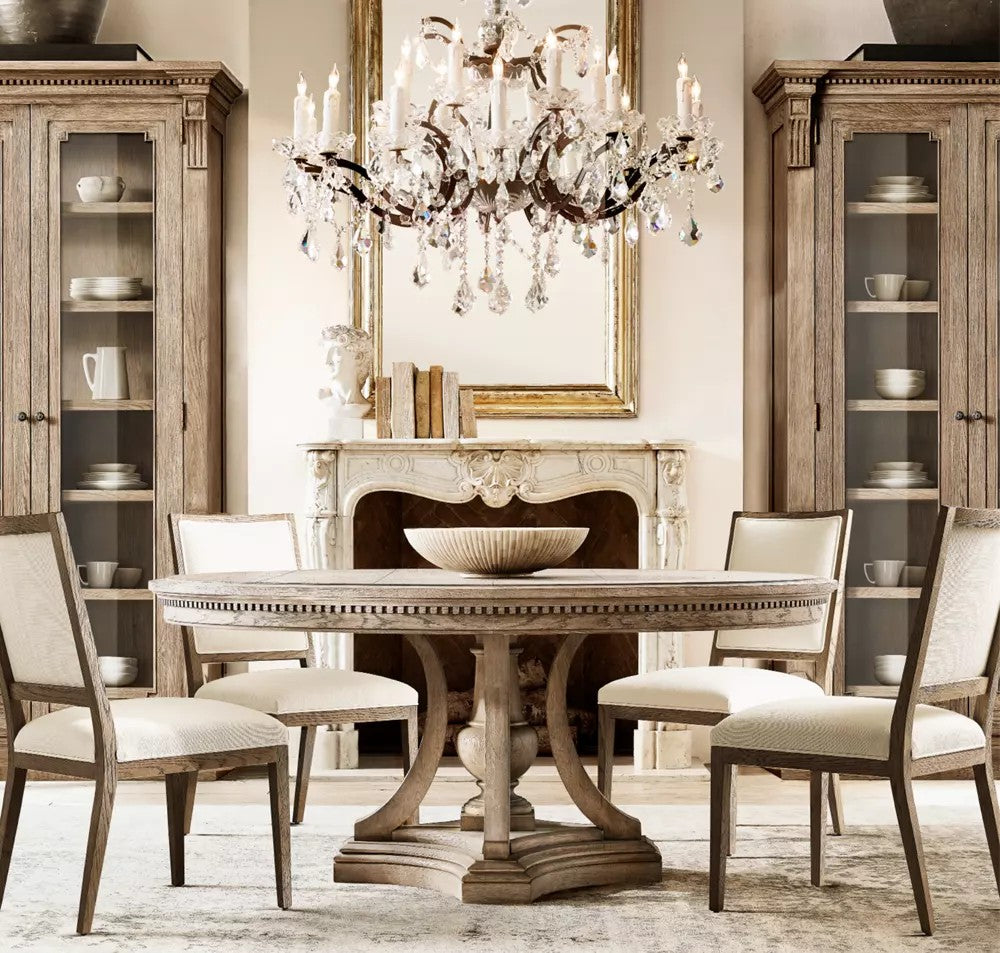 Rococo Revival Crystal Round Chandelier 33"