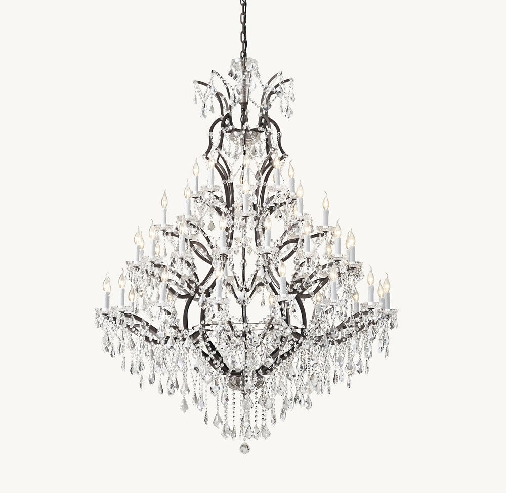 Rococo Revival Crystal Round Chandelier 60"
