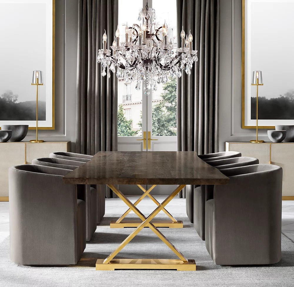 Rococo Revival Crystal Round Chandelier 60"