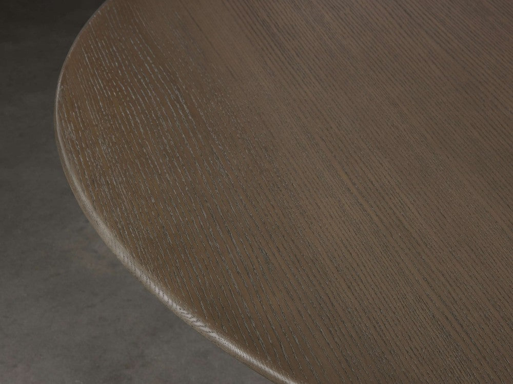 Sainte Round Wood Dining Table with Launette Base