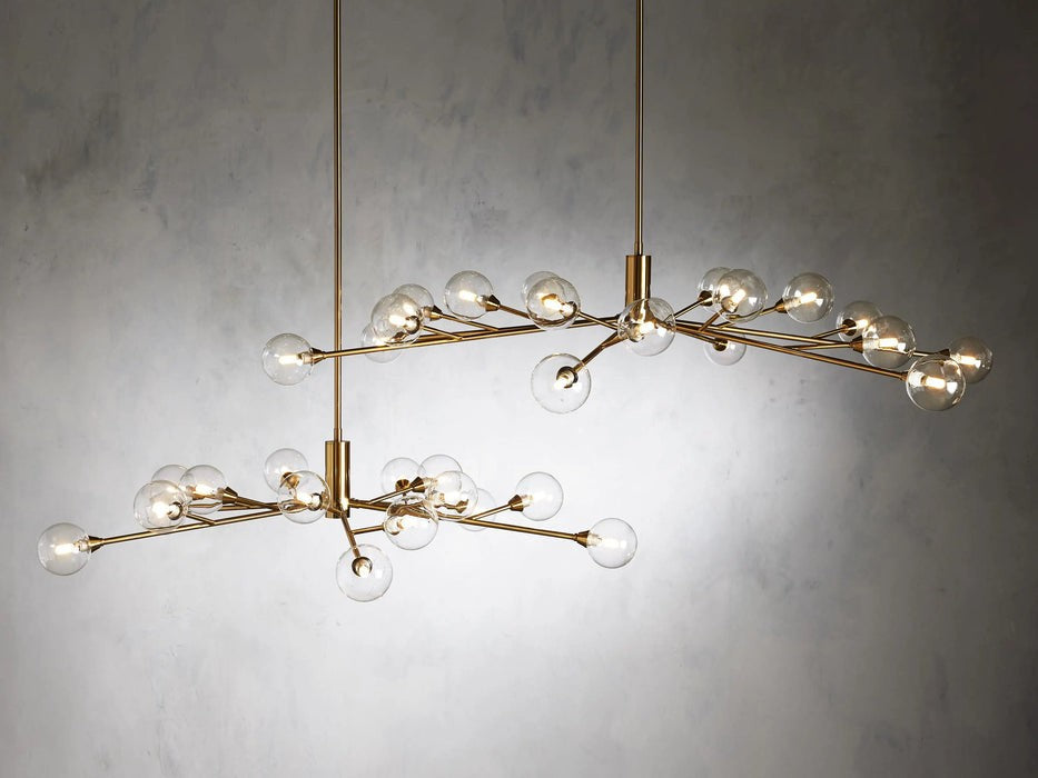 Sera Glass Globe Chandelier 36"47"59"