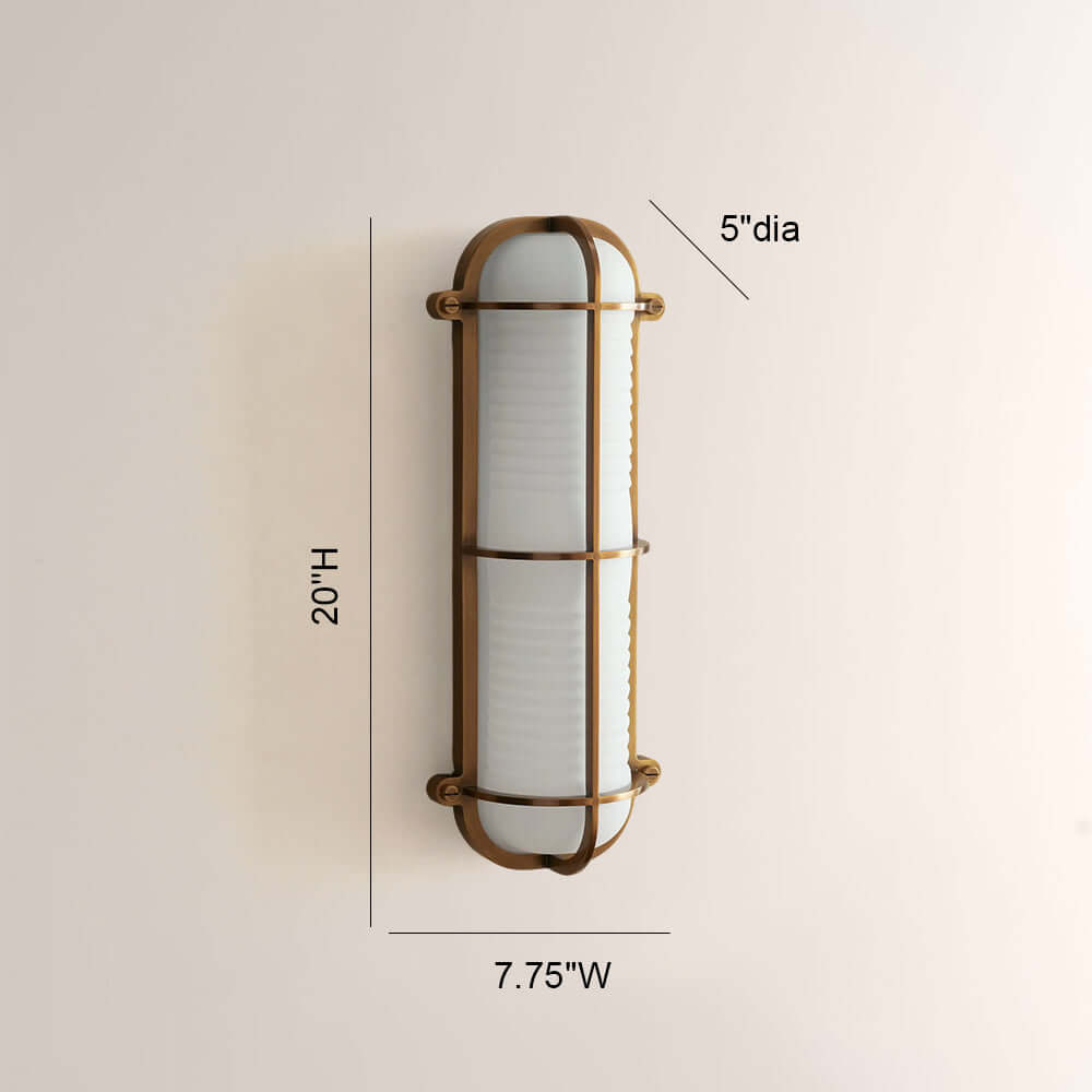 Solara Ribbed Glass Wall Sconce