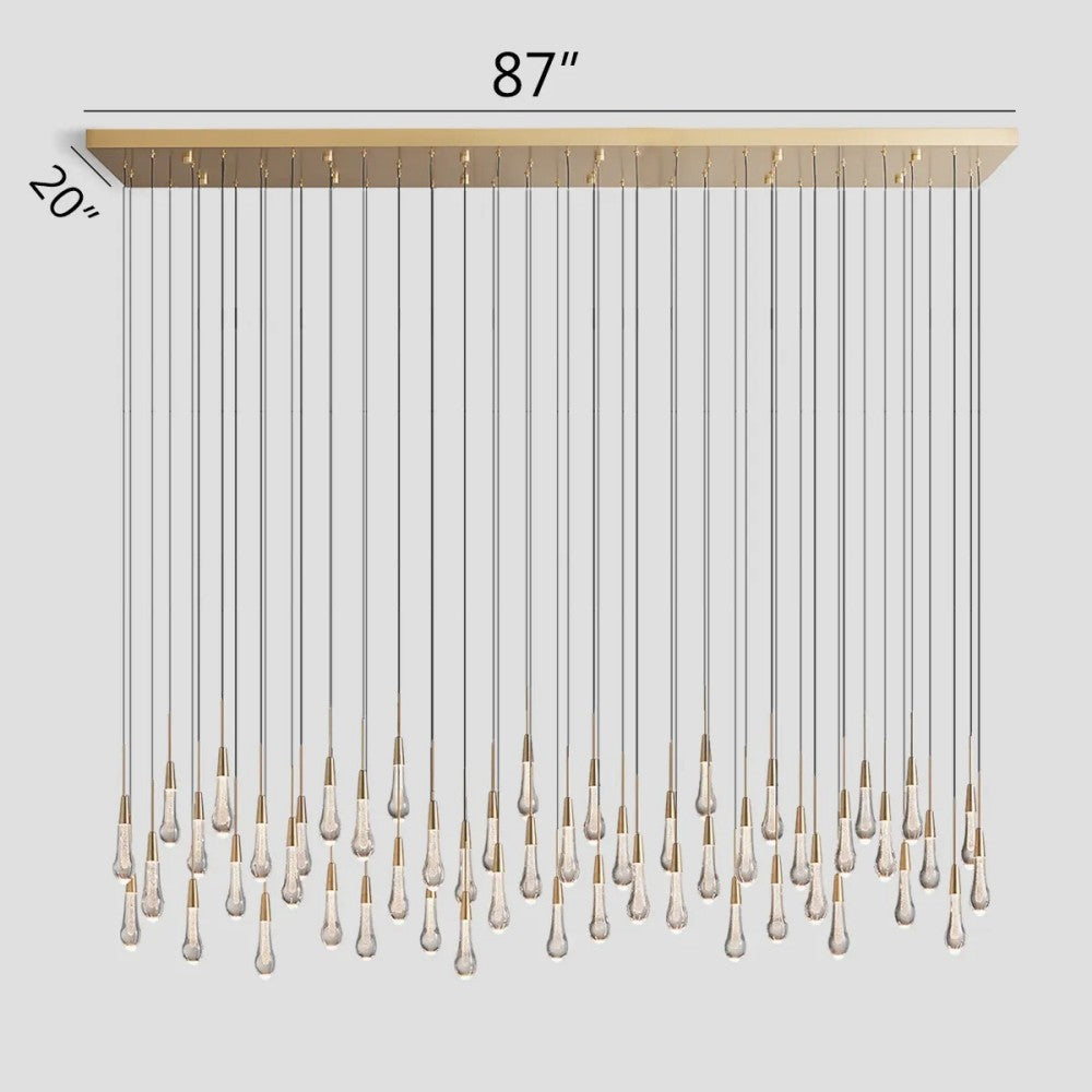 Solitaire Linear Chandelier 37'' 50'' 70'' 87" 120"W