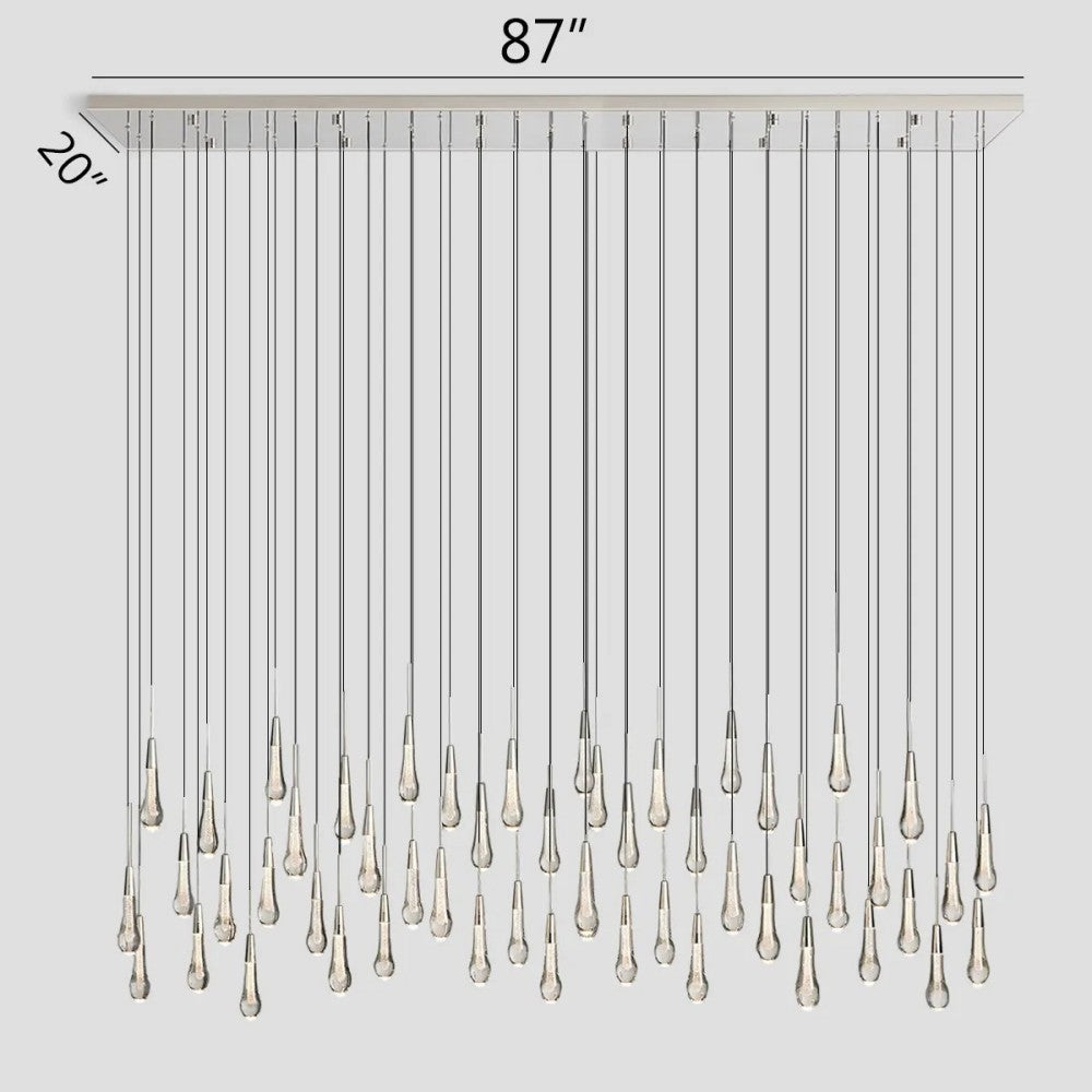 Solitaire Linear Chandelier 37'' 50'' 70'' 87" 120"W