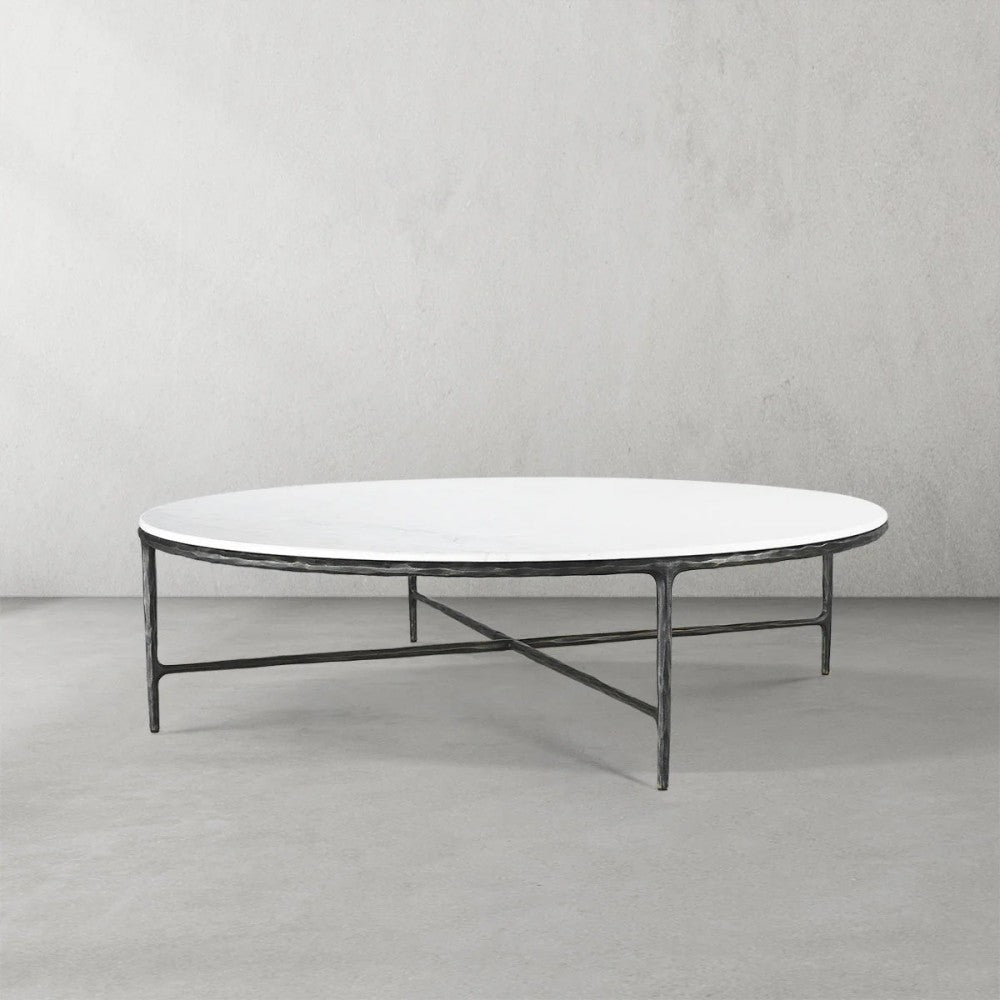 Thades Marble Round Coffee Table 55"D