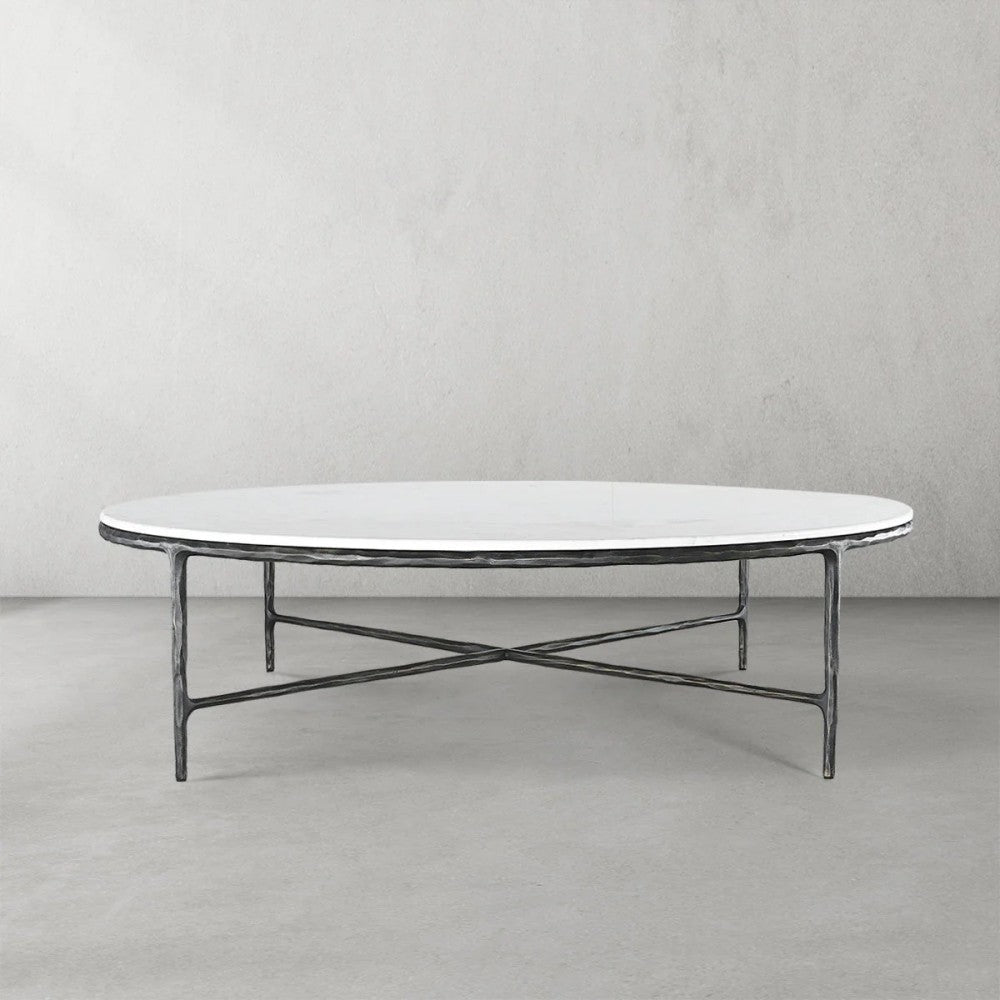 Thades Marble Round Coffee Table 55"D