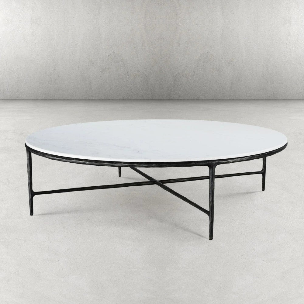 Thades Marble Round Coffee Table 55"D
