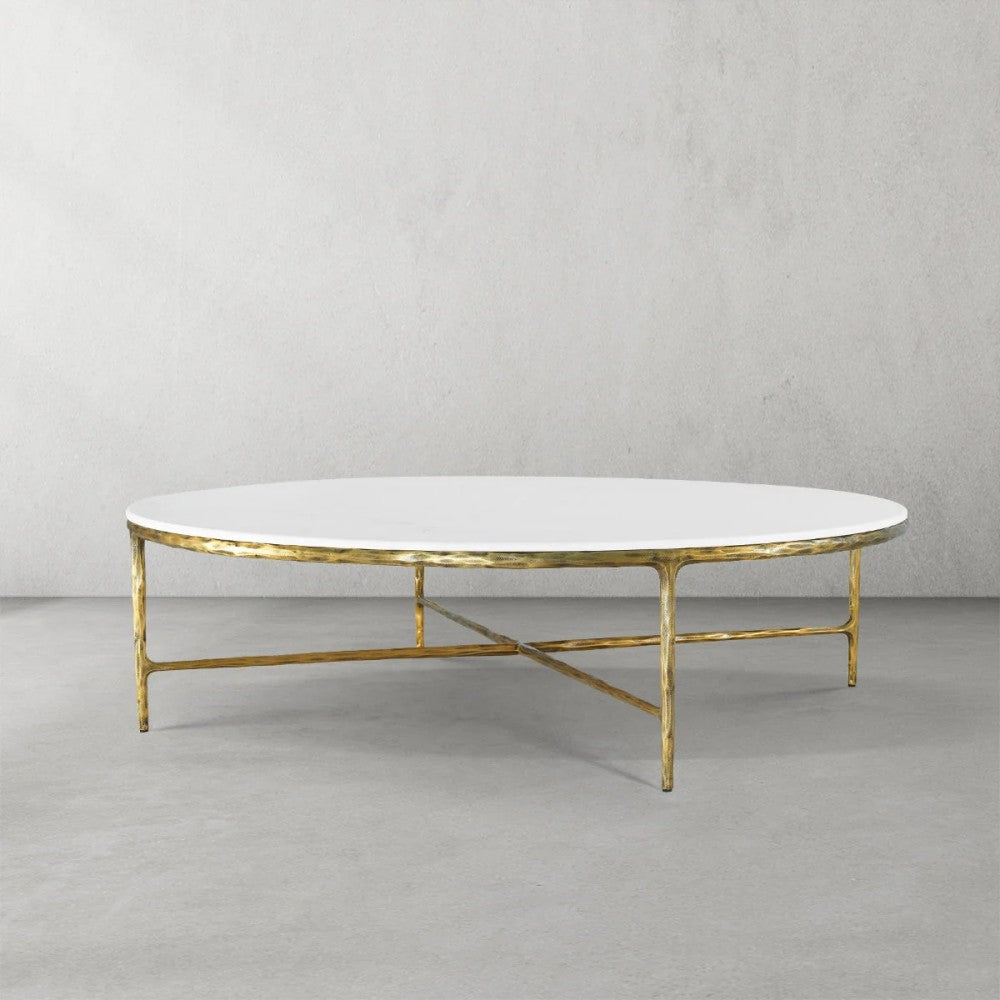Thades Marble Round Coffee Table 55"D