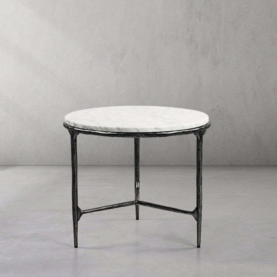Thades Marble Round Side Table