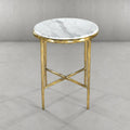 Thades Marble Round Side Table 18"D