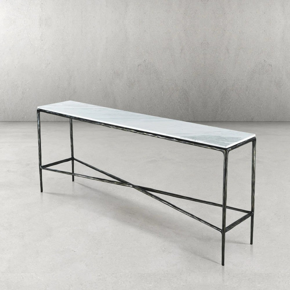 Thades Rectangle Marble Console Table