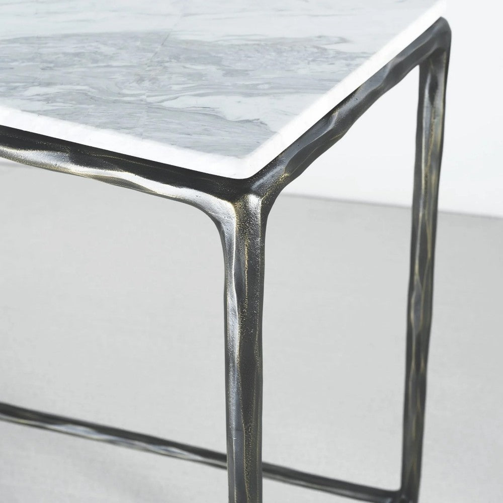 Thades Rectangle Marble Console Table