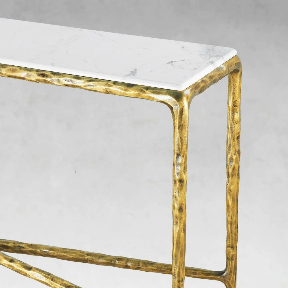 Thades Rectangle Marble Console Table