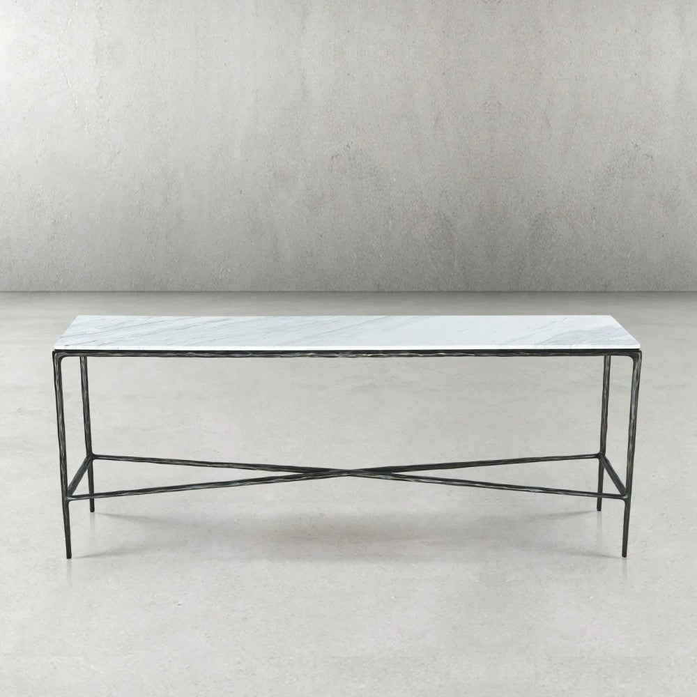 Thades Rectangle Marble Console Table