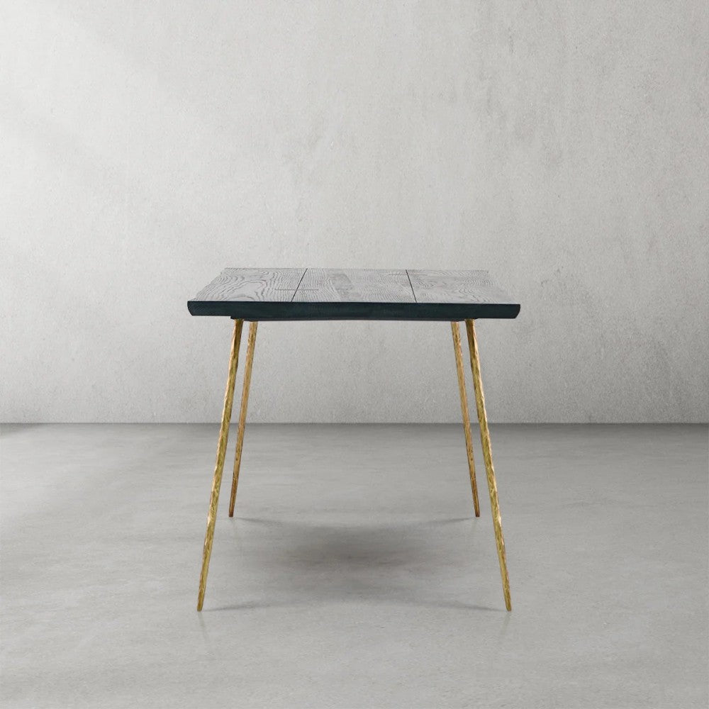 Thades Vintage Style Metal Frame Dining Table