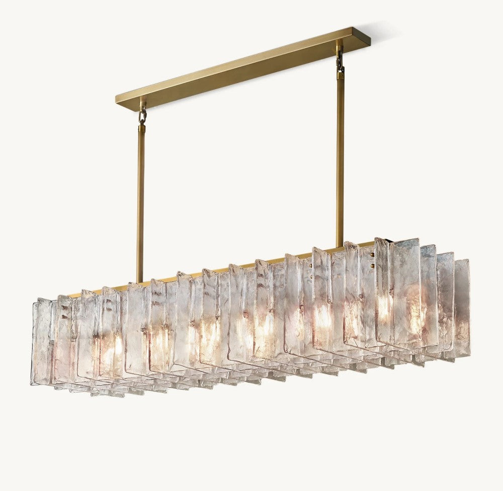 Trama Rectangular Chandelier 67"