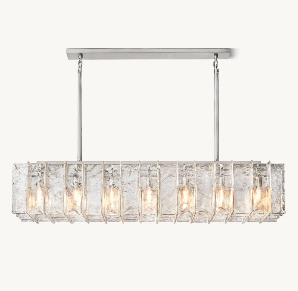 Trama Rectangular Chandelier 67"