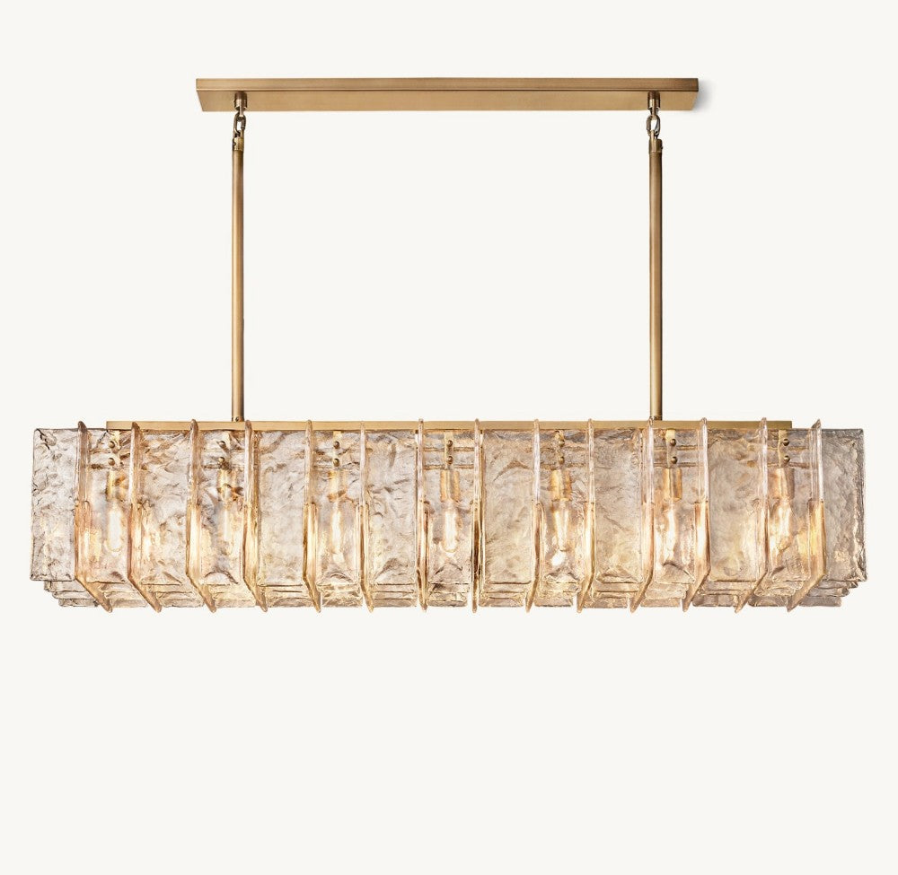 Trama Rectangular Chandelier 67"