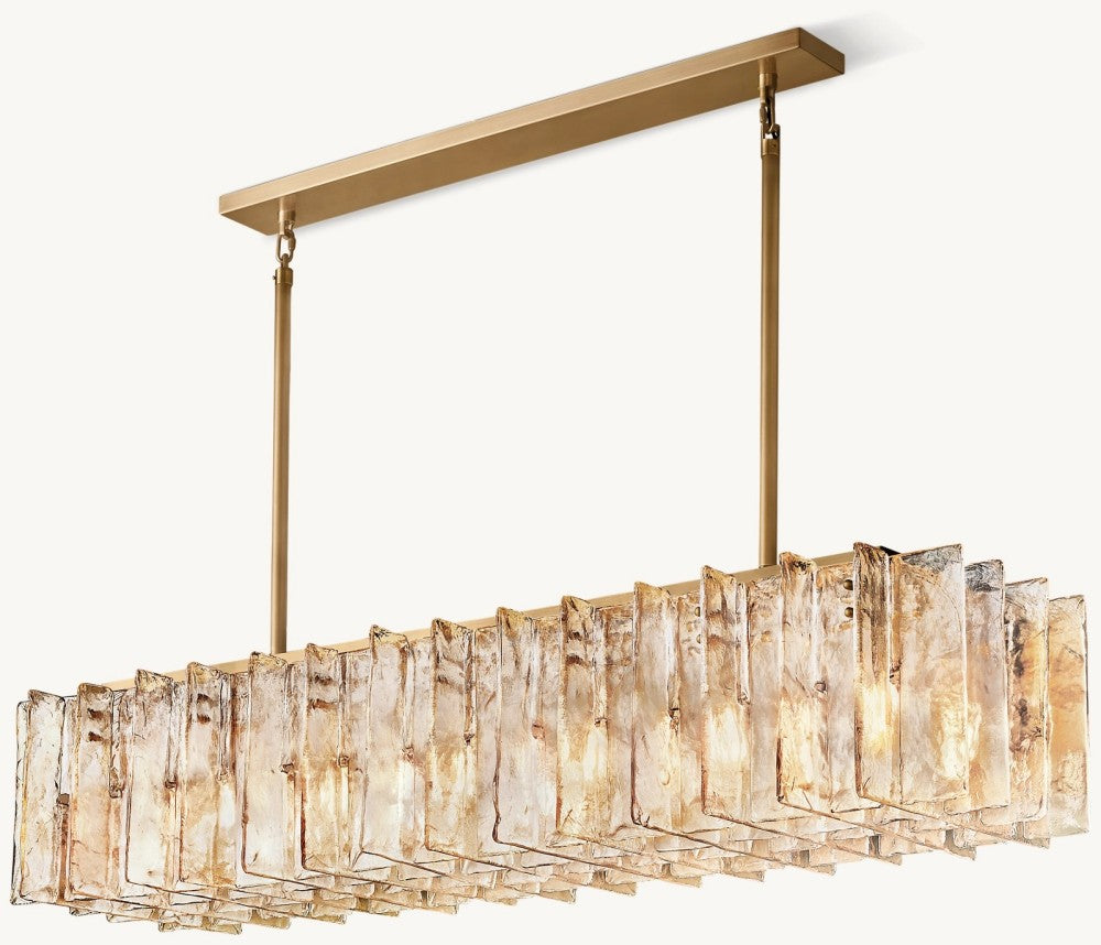 Trama Rectangular Chandelier 67"