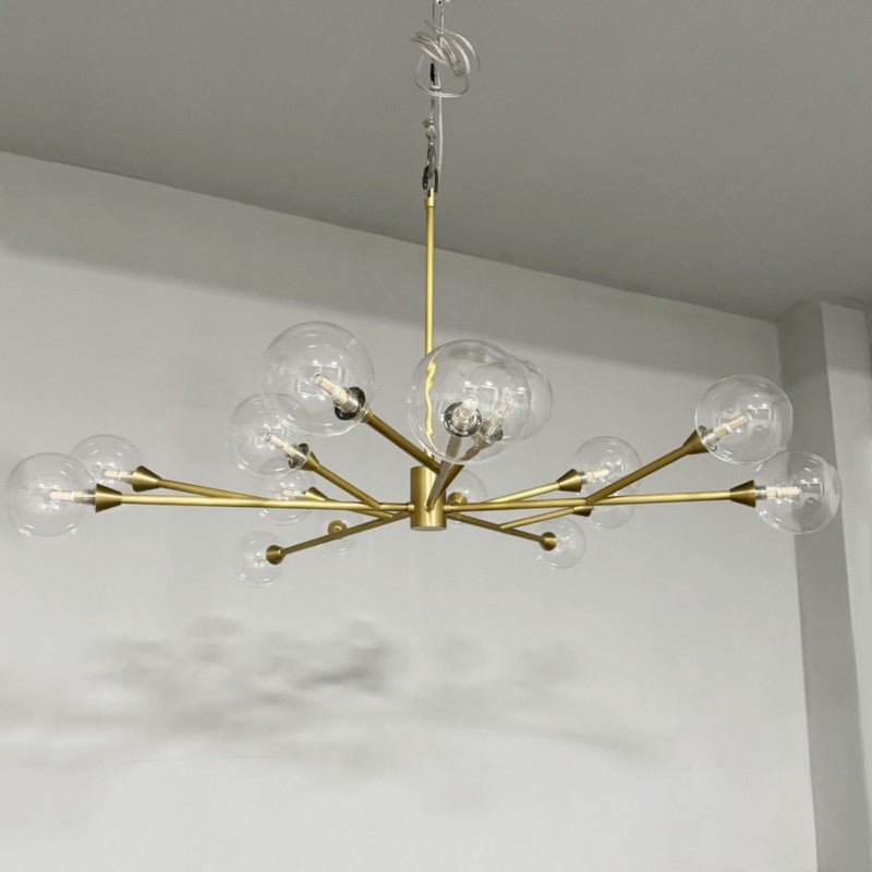 Sera Glass Globe Chandelier 36"47"59"